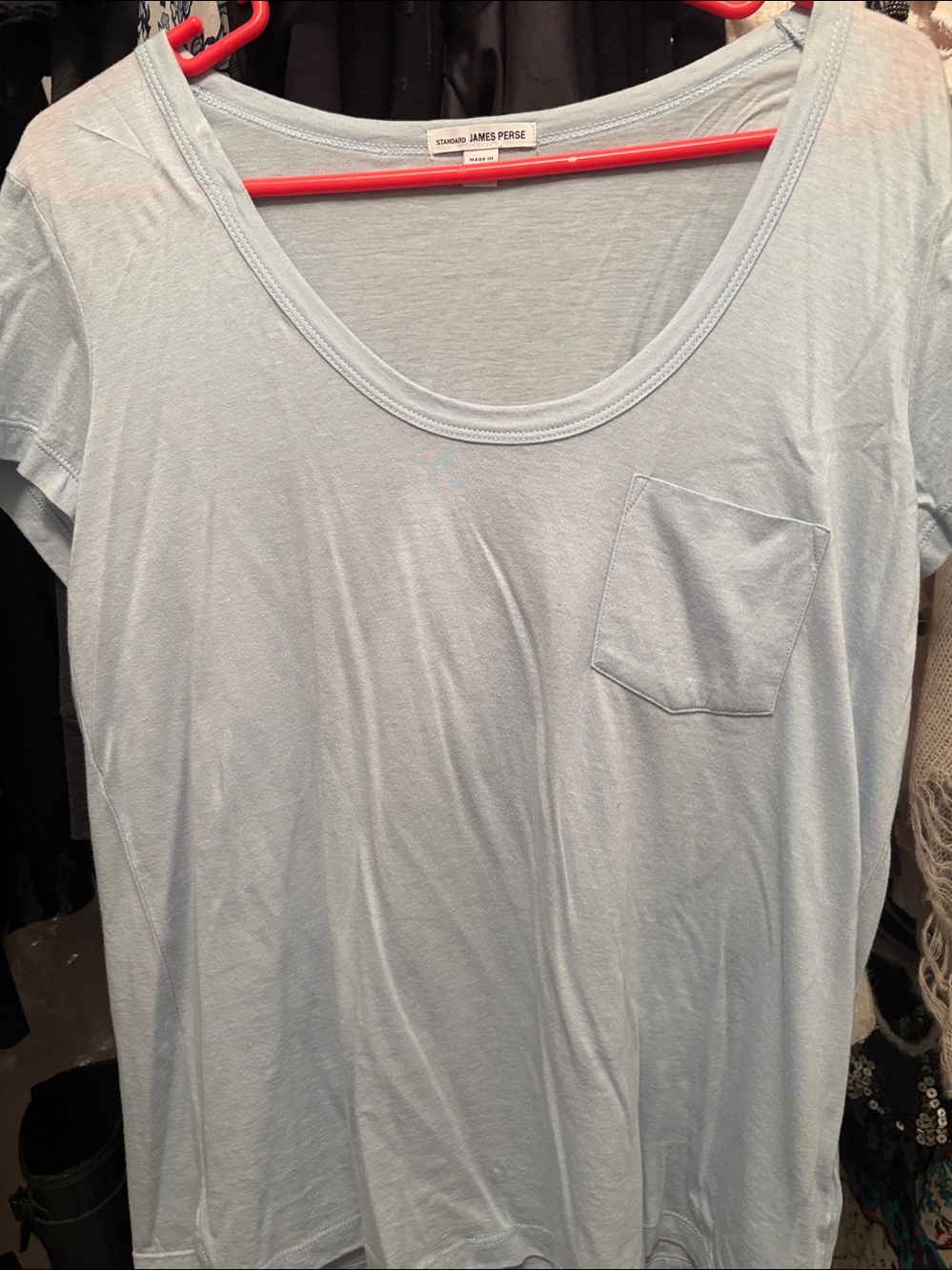 James Perse Light Blue Short Sleeve Crewneck Tee
